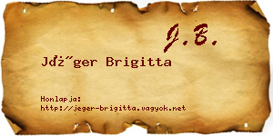 Jéger Brigitta névjegykártya